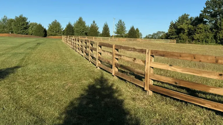 Split rail Fence installation in Rochester Outskirts