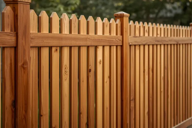 Picket Wooden Brown Fence