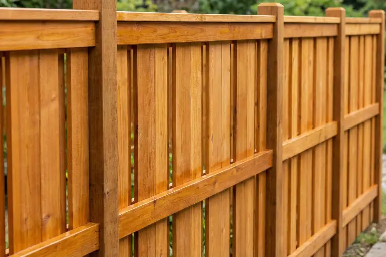 Shadow Box Vertical Wooden Fence